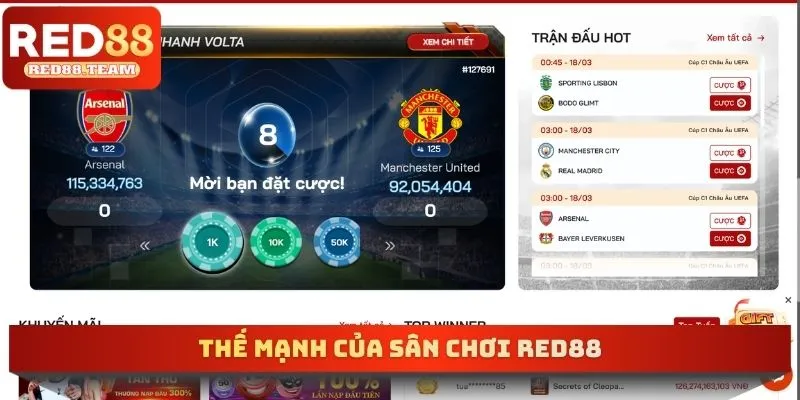 Thế mạnh của sân chơi RED88